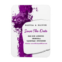 Peinture artistique violet - Enregistrer la date -