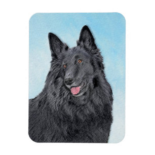 Magnet Flexible Peinture belge Sheepdog - Cute Original Chien Art