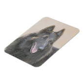 Magnet Flexible Peinture belge Tervuren - Cute Original Chien Art (Côté Gauche)