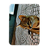 Magnet Flexible Peinture Belle Chat (Vertical)