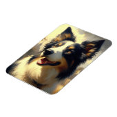 Magnet Flexible Peinture Collie vintage (Côté Gauche)