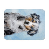 Magnet Flexible Peinture de berger américaine miniature - L'art du (Horizontal)