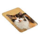 Magnet Flexible Peinture de chat Calico - Cute Original Cat Art (Côté Droit)