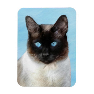 Magnet Flexible Peinture de chats de Siamese - Cute Original Cat A