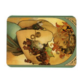 Magnet Flexible Peinture de fruits Alphonse Mucha (Horizontal)