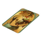 Magnet Flexible Peinture de fruits Alphonse Mucha (Côté Gauche)