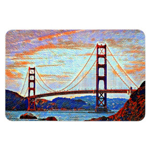 Magnet Flexible Peinture de golden gate bridge