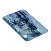 Magnet Flexible Peinture de la nuit d'hiver dans le parc de la vil (Côté Droit)