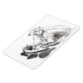 Magnet Flexible Peinture de linge original singe Année Zodiac Magn (Côté Gauche)