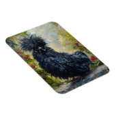 Magnet Flexible Peinture de poulet noir en Silkie (Côté Droit)