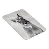 Magnet Flexible Peinture de Schnauzer géant - Art canin (Côté Droit)