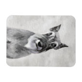 Magnet Flexible Peinture de Schnauzer géant - Art canin (Horizontal)
