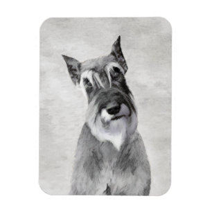 Magnet Flexible Peinture de Schnauzer géant - Art canin