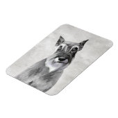 Magnet Flexible Peinture de Schnauzer géant - Art canin (Côté Gauche)