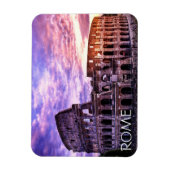Magnet Flexible Peinture du Colisée à Rome au coucher du soleil (Vertical)