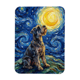 Magnet Flexible Peinture flexible de la nuit étoilée Schnauzer