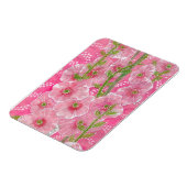Magnet Flexible Peinture florale rose Hollyhock Malve Malva (Côté Gauche)