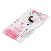 Magnet Flexible Peinture florale rose moderne Photo Enregistrer le (Côté Gauche)