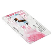 Magnet Flexible Peinture florale rose moderne Photo Enregistrer le (Côté Droit)