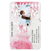 Magnet Flexible Peinture florale rose moderne Photo Enregistrer le (Vertical)