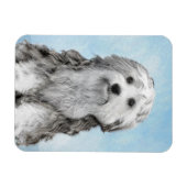 Magnet Flexible Peinture Lowchen - Cute Original Chien Art (Horizontal)