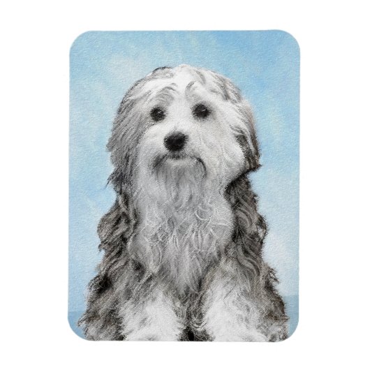 Magnet Flexible Peinture Lowchen - Cute Original Chien Art (Vertical)