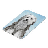 Magnet Flexible Peinture Lowchen - Cute Original Chien Art (Côté Gauche)