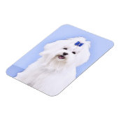 Magnet Flexible Peinture maltaise - Joli art original pour chien (Côté Gauche)