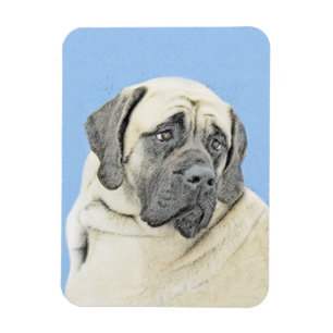 Magnet Flexible Peinture mastiff anglaise (Fawn) - Art original de