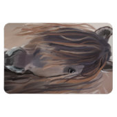 Magnet Flexible Peinture moderne d'un cheval Brown (Horizontal)