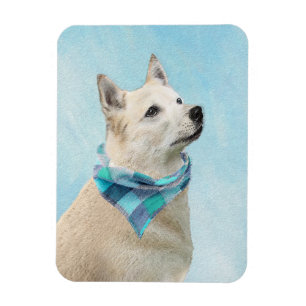 Magnet Flexible Peinture norvégienne Buhund - jolie art original c