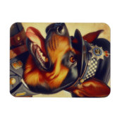 Magnet Flexible Peinture par Rottweiler rétro (Horizontal)