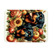 Magnet Flexible Peinture par Rottweiler rétro (Horizontal)