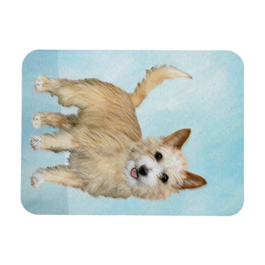 Magnet Flexible Peinture Podengo Pequeno portugaise - Art original (Horizontal)