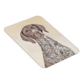 Magnet Flexible Peinture pointeur germanique à pois court - Chien  (Côté Droit)