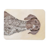 Magnet Flexible Peinture pointeur germanique à pois court - Chien  (Horizontal)