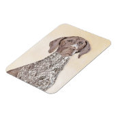 Magnet Flexible Peinture pointeur germanique à pois court - Chien  (Côté Gauche)