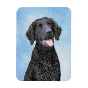 Magnet Flexible Peinture Retriever recouverte de boue - Art Chien