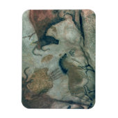 Magnet Flexible Peinture rocheuse montrant un cheval et une vache, (Vertical)