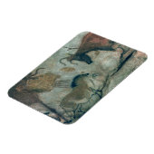 Magnet Flexible Peinture rocheuse montrant un cheval et une vache, (Côté Gauche)