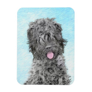 Magnet Flexible Peinture russe Terrier noir - Chien original migno