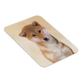 Magnet Flexible Peinture Shiba Inu (Rouge) - Art Chien original (Côté Droit)