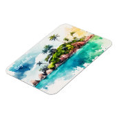Magnet Flexible Peinture tropicale des îles Seychelles (Côté Gauche)