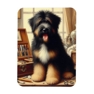 Magnet Flexible Peinture vintage de chien de garde