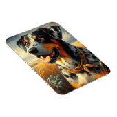 Magnet Flexible Peinture vintage de chien léopard Catahoula (Côté Droit)