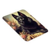 Magnet Flexible Peinture vintage de Chien Schipperke (Côté Droit)