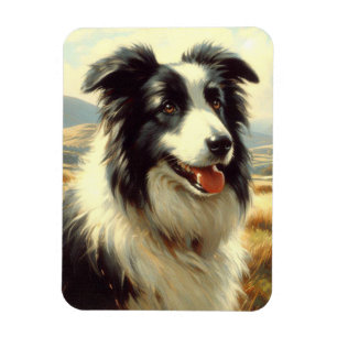 Magnet Flexible Peinture vintage galloise pour chien de berger