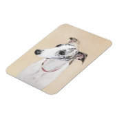 Magnet Flexible Peinture Whippet - Jolie art original chien (Côté Gauche)