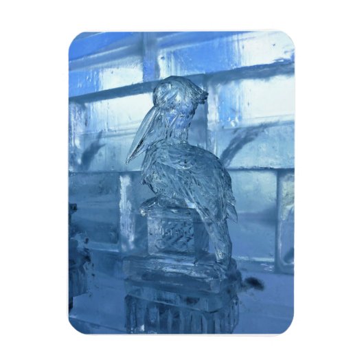 Magnet Flexible Pelican Ice Sculpture, Québec, Canada (Vertical)