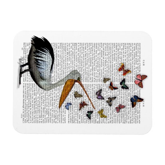 Magnet Flexible Pelican & Papillons (Horizontal)
